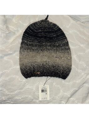 Calvin Klein Black and Gray Nude Ombre Knit Beanie
